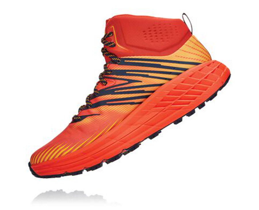 Tenis Trail Hoka One One Masculino Vermelhas - Speedgoat Mid Gore-Tex 2 - 839-QNKMJR